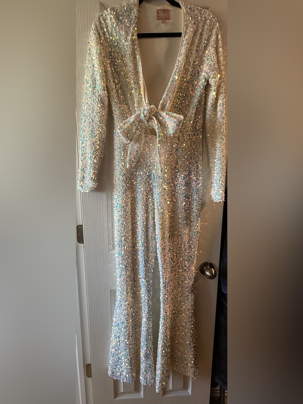 Show Me Your MuMu Martina Iridescent Sequin Wrap Jumpsuit - Picture 2 of 3